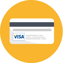credit card with VISA logo